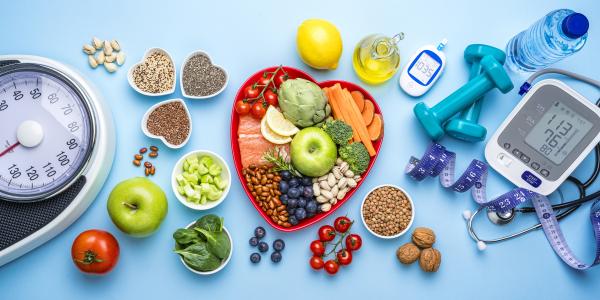 An assortment of healthy foods 