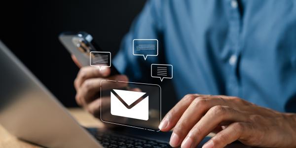 Person receiving updates